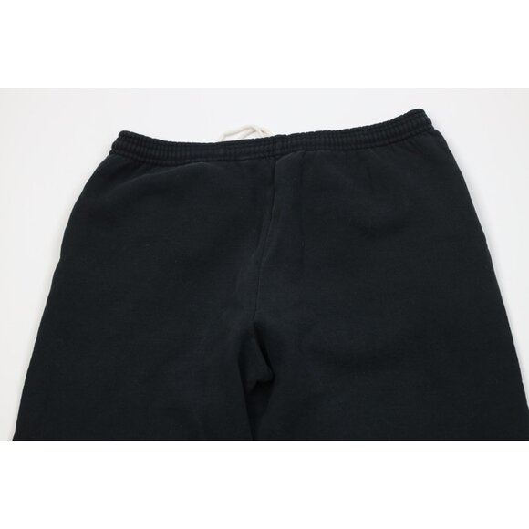 Vintage 90s Streetwear Mens Large Distressed Blank Sweatpants Joggers Black USA - Picture 12 of 16